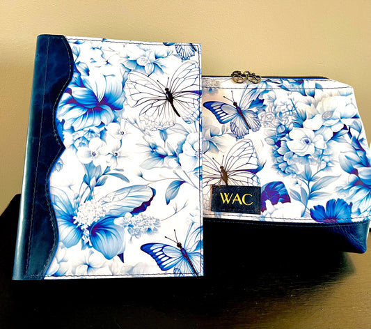 Toiletry Bag and Matching Notebook Set