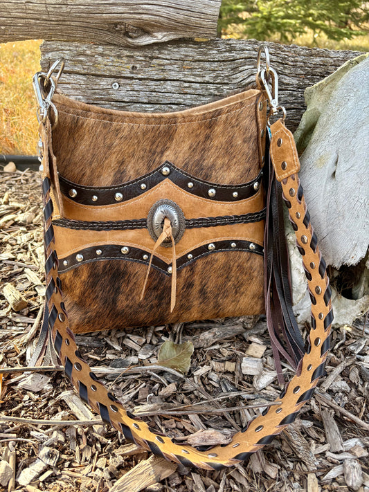 Western Hair on Hide Crossbody Bag