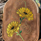 Sunflower Embroidered Leather Sling Bag