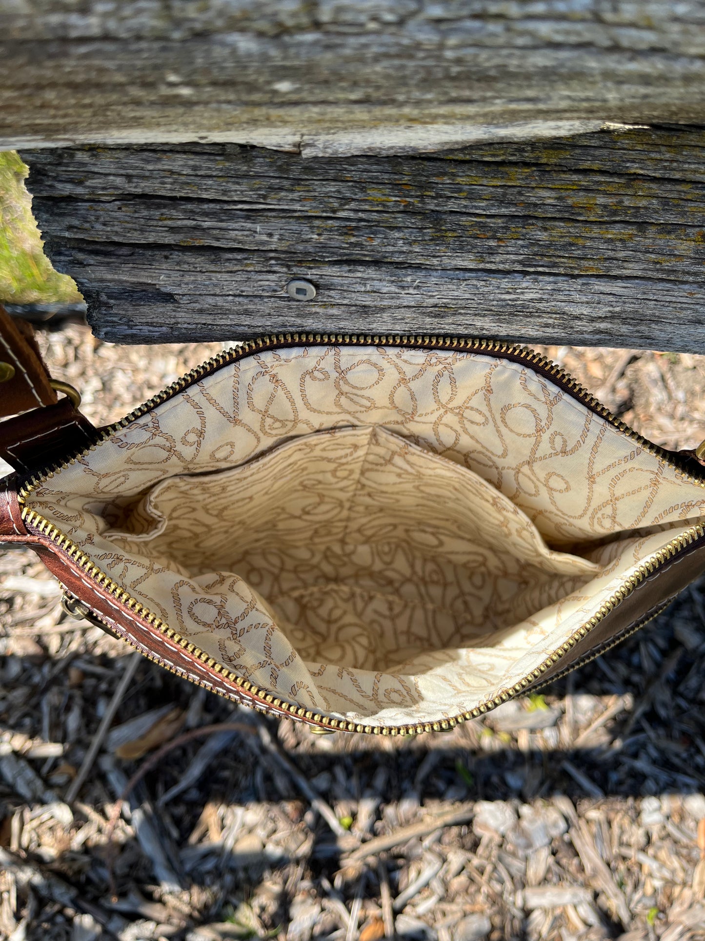 Longhorn Leather Crossbody Purse