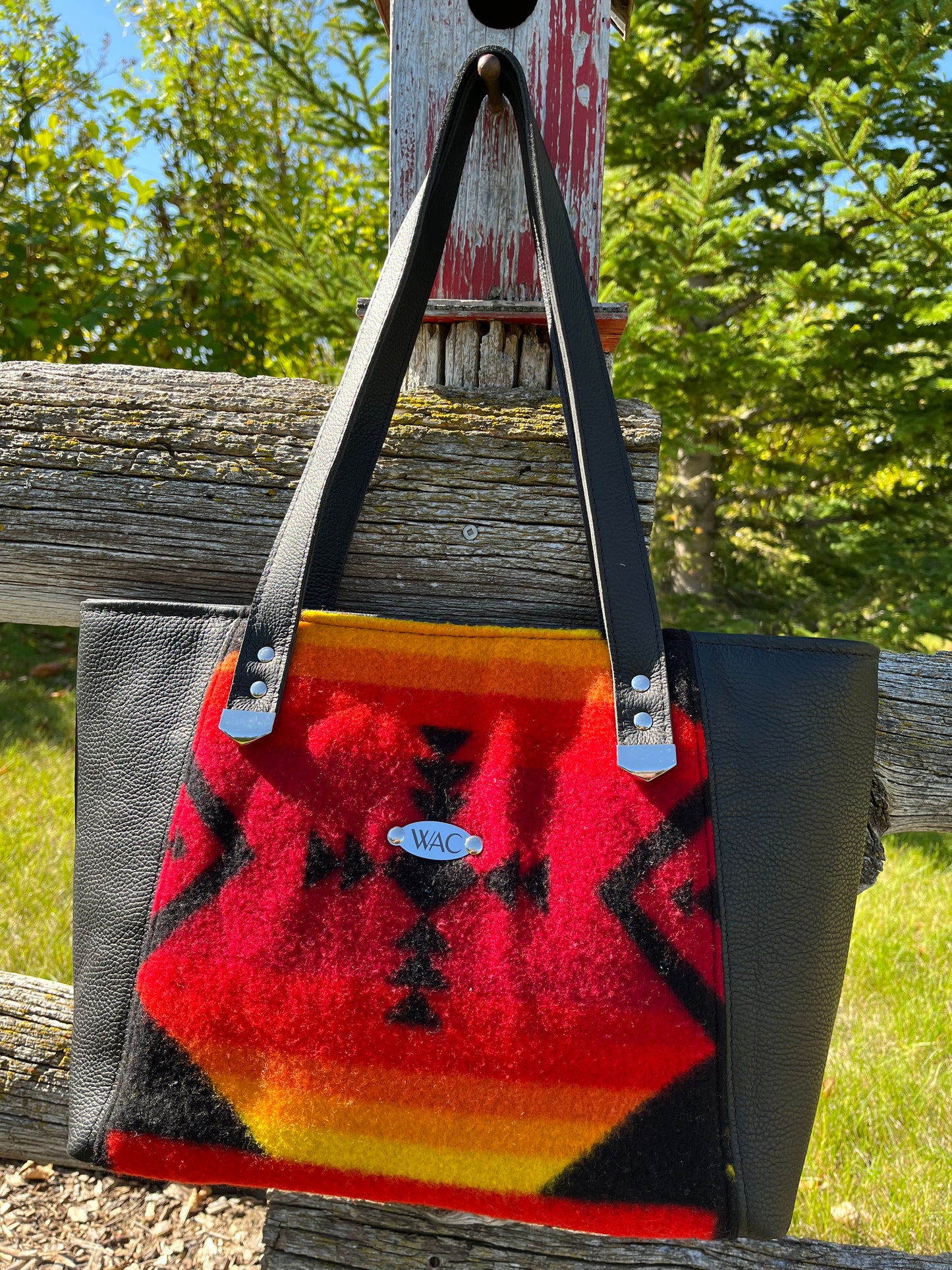 Pendleton Wool and Leather Tote