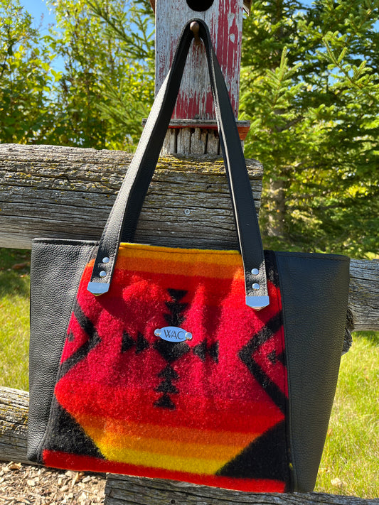 Pendleton Wool and Leather Tote