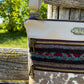 Mottled Leather and Wool Crossbody Purse