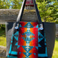 Pendleton Wool and Black Leather Tote