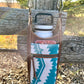 Leather and Wool Water Bottle Crossbody Bag