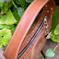 Croc Embossed and Cognac Leather Purse