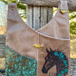 Floral Teal Horse Leather Crossbody