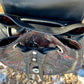 Splatter Ink and Black Leather Convertible Sling/Backpack