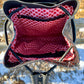 Splatter Ink and Black Leather Convertible Sling/Backpack
