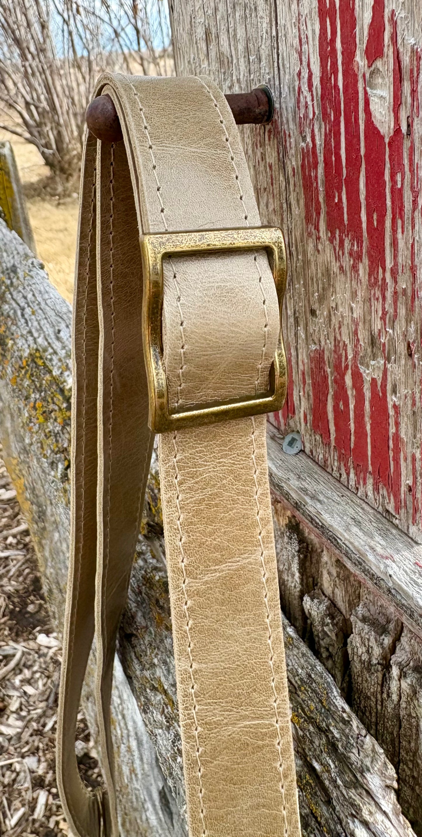 Horse Engraved Leather Crossbody Purse