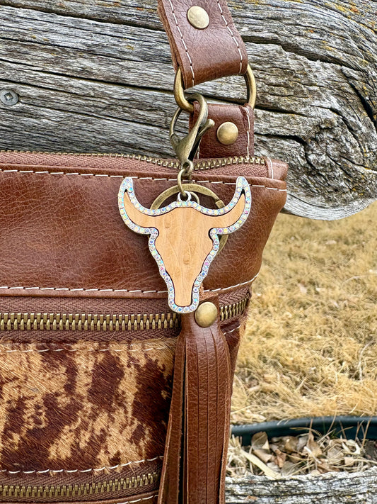 Chestnut Brown And Hair on Hide Crossbody Purse