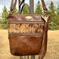 Chestnut Brown And Hair on Hide Crossbody Purse