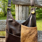 Brindle Hair on Hide and Chocolate Leather Crossbody Purse