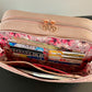 Pink Leather Crossbody Purse
