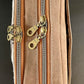 Distressed Leather and Wool Crossbody Purse