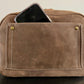Distressed Leather and Wool Crossbody Purse