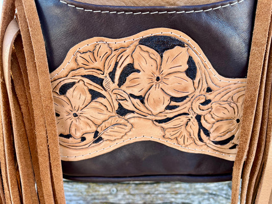 Tooled Fringe Crossbody/Handbag