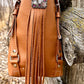 Western Cognac Leather Tote