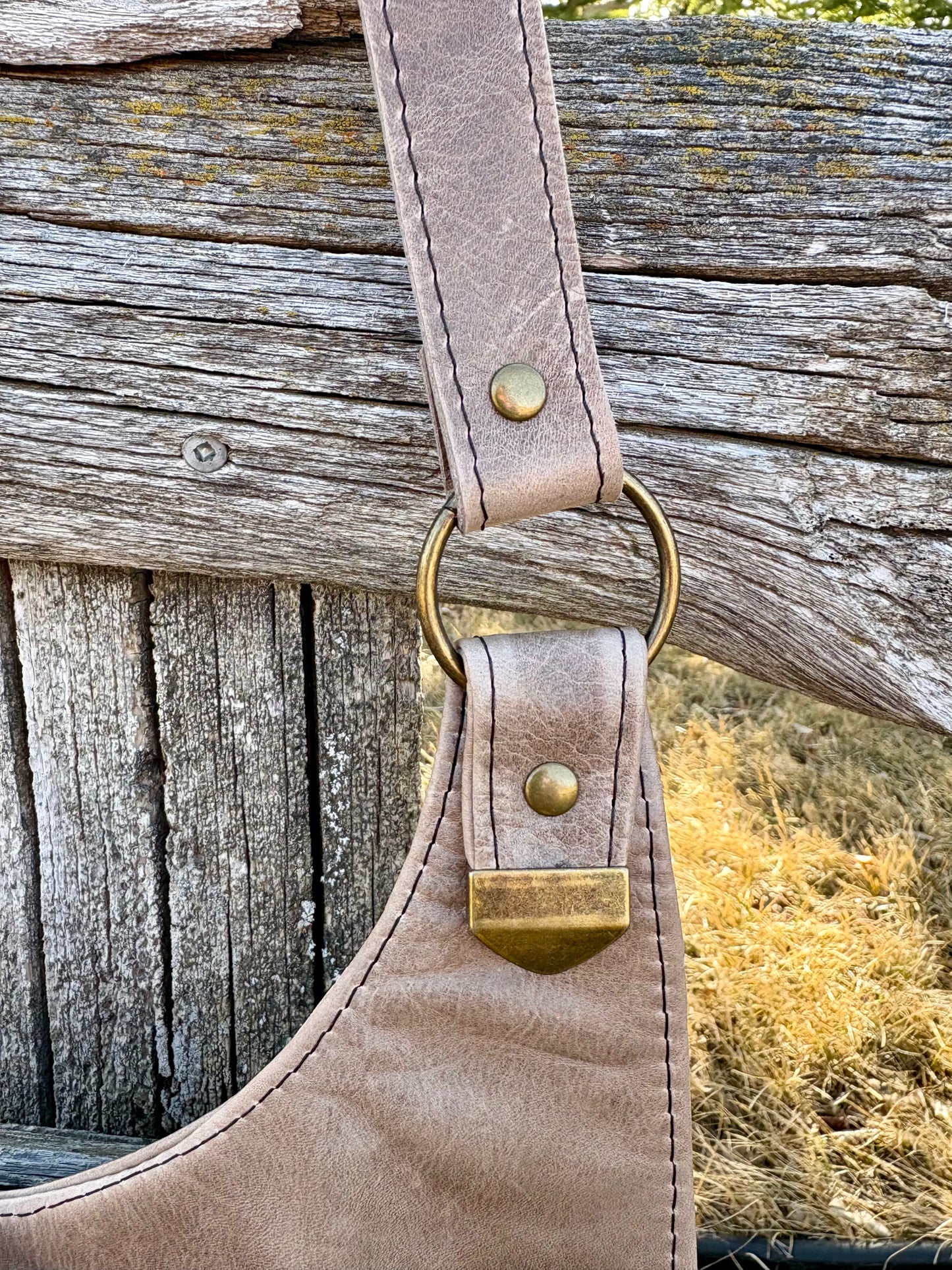 Floral Teal Horse Leather Crossbody