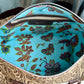 Chocolate Floral Embossed Barrel Bag