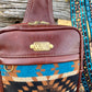 Rich Brown Leather and Wool Sling