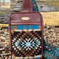 Rich Brown Leather and Wool Sling
