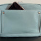 Baby Blue Leather Crossbody Purse