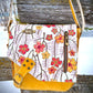 Yellow Leather with Floral Leather Flap Purse