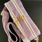 Lavender Leather Crossbody Purse