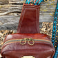 Rich Brown Leather and Wool Sling