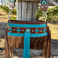 Brindle Hair on Hide Fringe Crossbody Purse