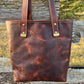 Leather and Wool Tote