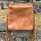 Fringe Cognac Leather Crossbody Purse