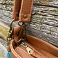 Fringe Cognac Leather Crossbody Purse