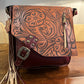 Laser Floral Tooled Leather Purse