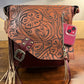 Laser Floral Tooled Leather Purse