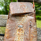 Crocodile Embossed Leather Purse and Matching Wallet