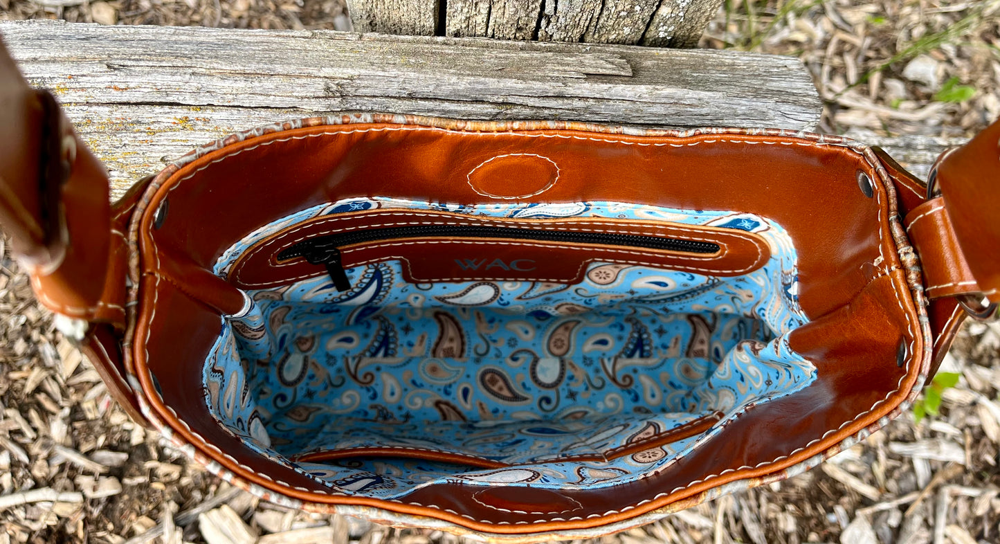 Crocodile Embossed Leather Purse and Matching Wallet