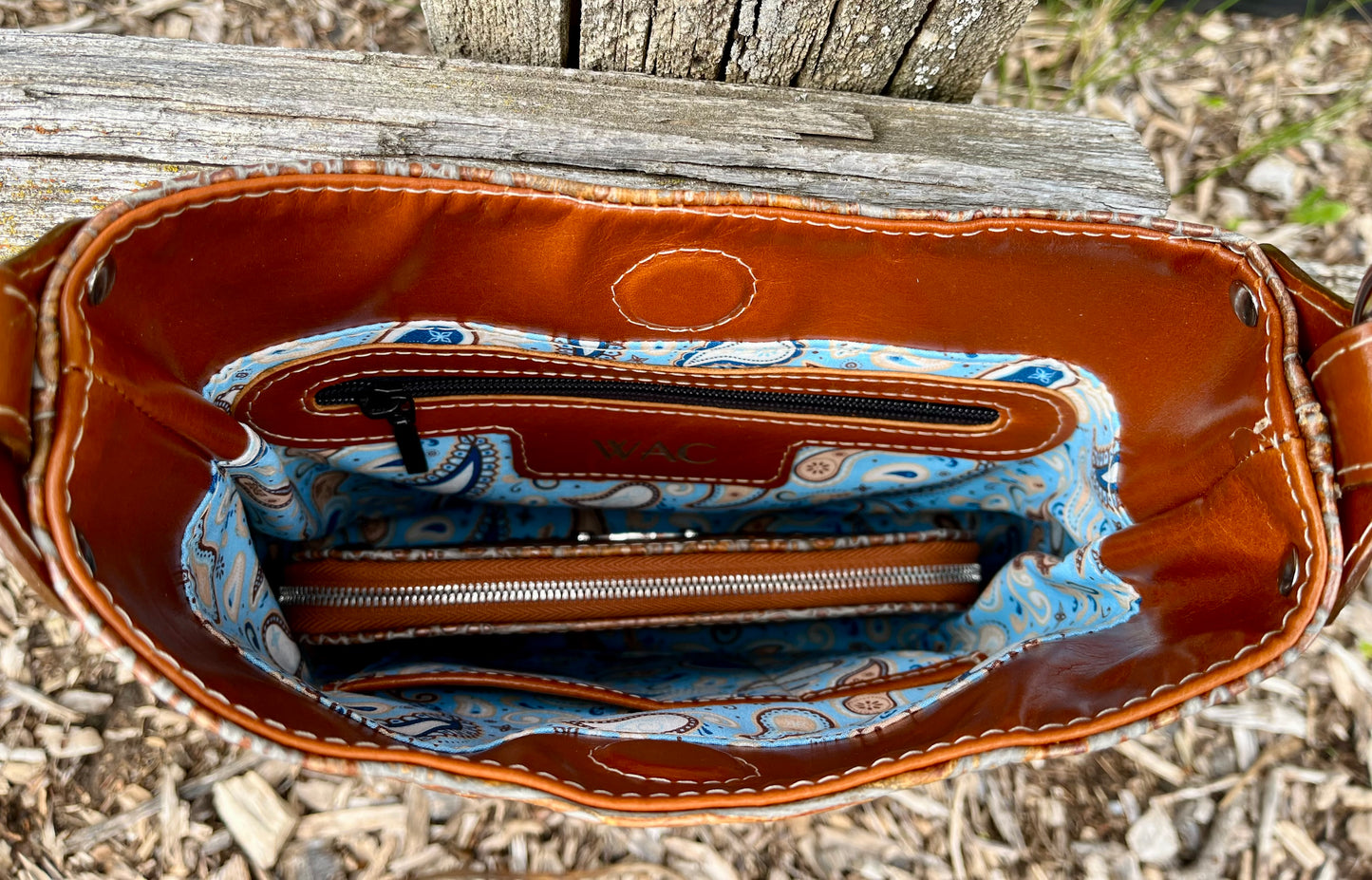 Crocodile Embossed Leather Purse and Matching Wallet