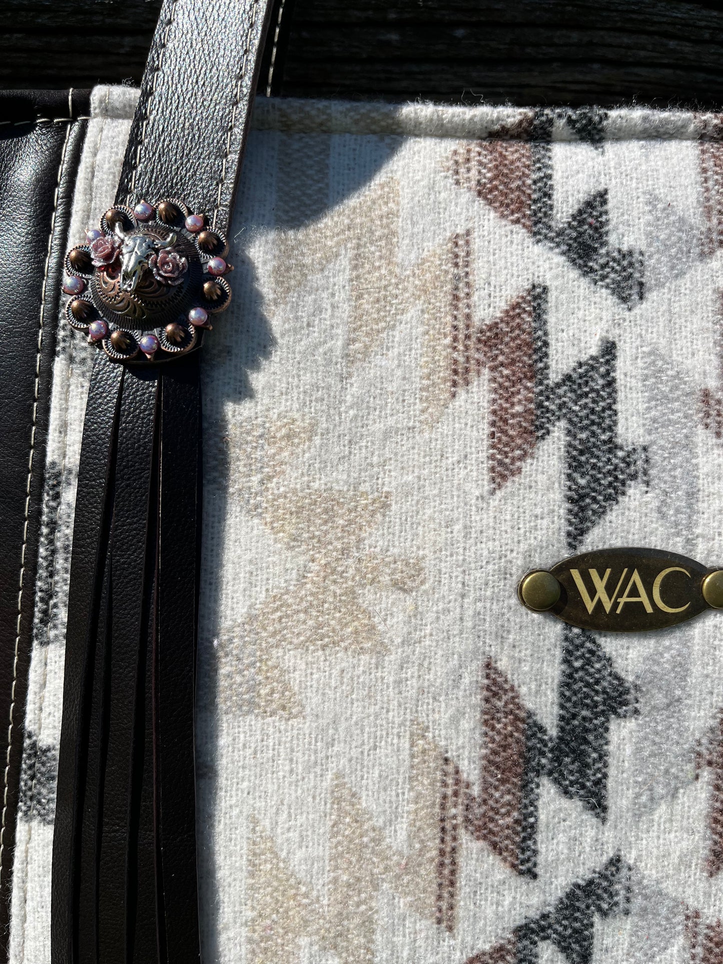 Leather and Wool Tote