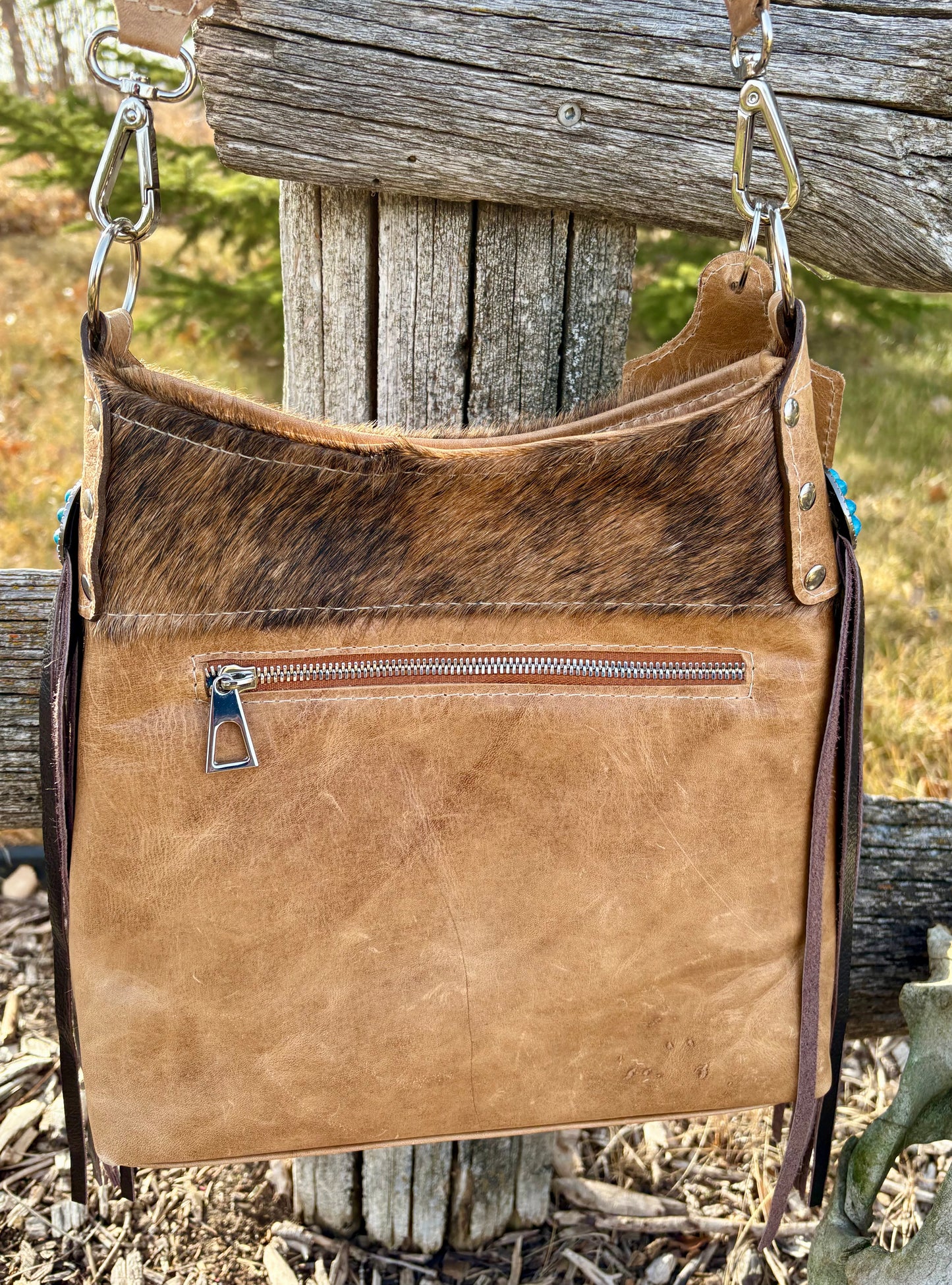 Western Hair on Hide Crossbody Bag