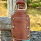 Copper Embossed Teal Leather Crossbody Purse and Matching Wallet