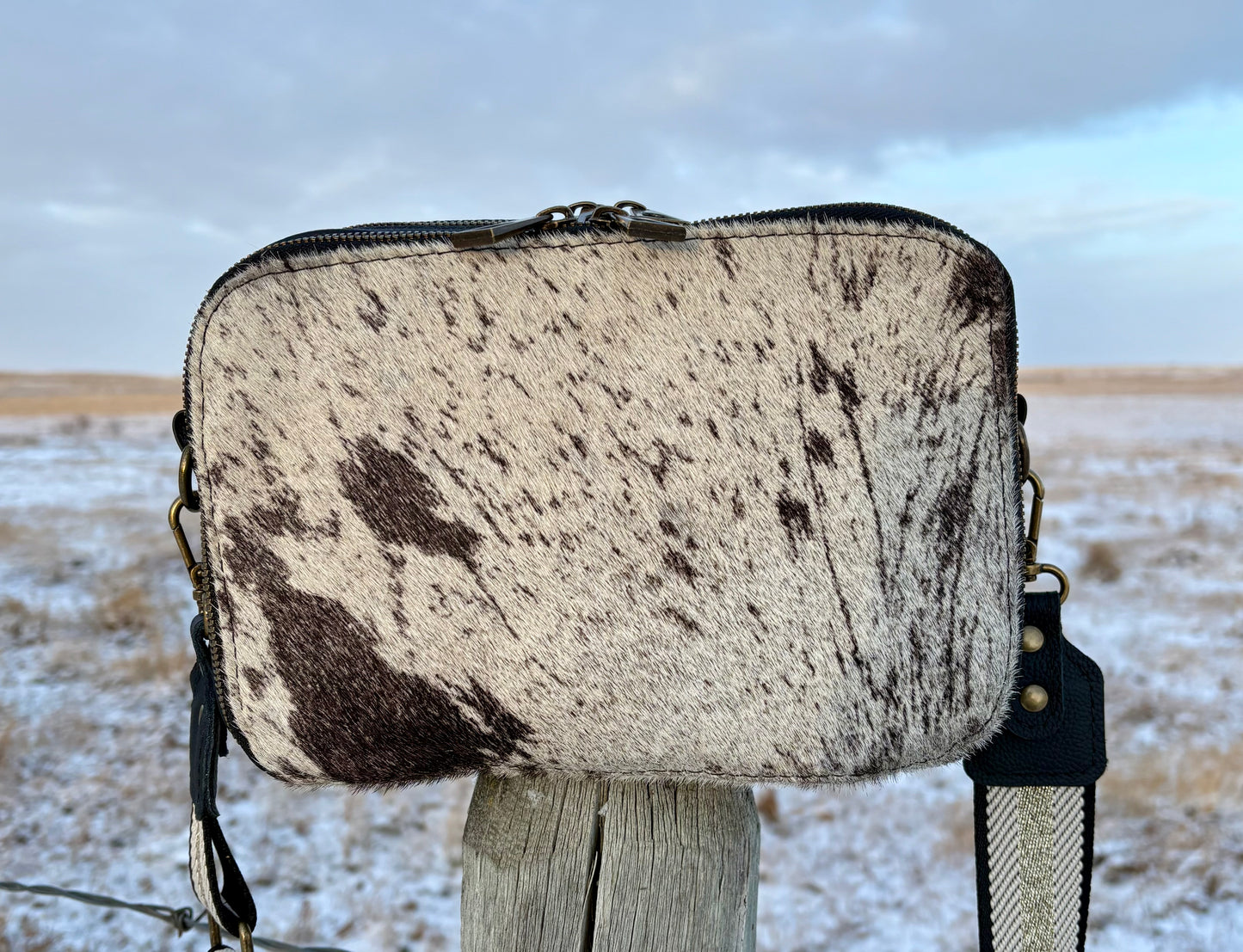 Hair on Hide Crossbody Purse with Built in Wallet