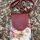 Floral Leather Crossbody Purse