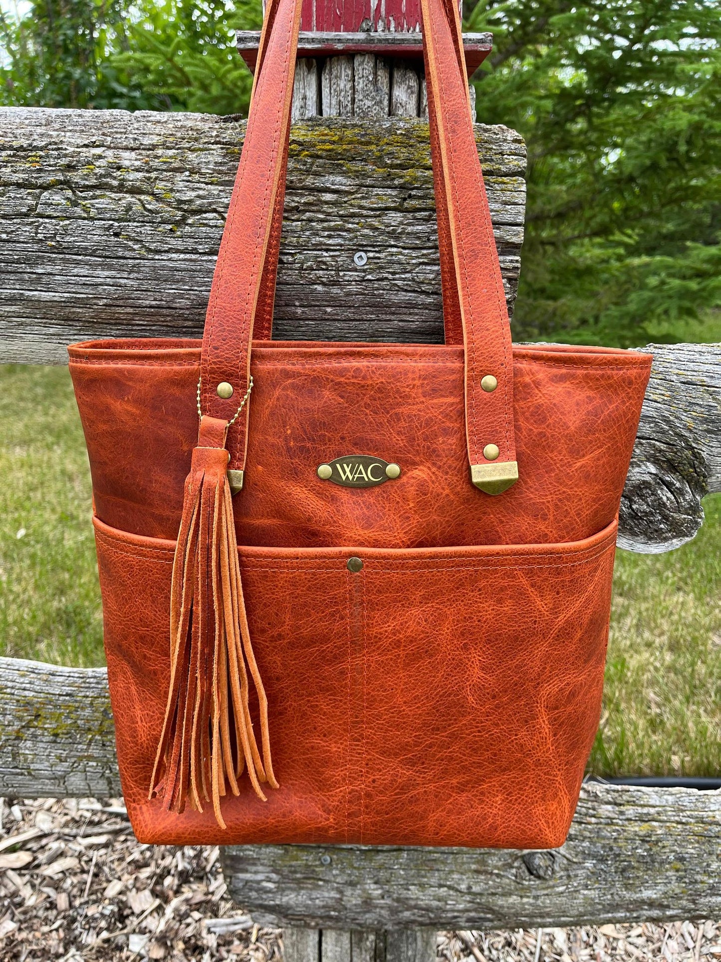 Custom Leather Tote