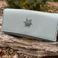 Baby Blue Leather Wallet