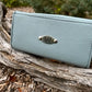 Baby Blue Leather Wallet