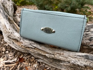 Baby Blue Leather Wallet