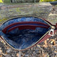 Harris Tweed Wool and Burgundy Leather Crossbody Purse
