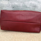 Burgundy Leather and Wool Toiletry Bag
